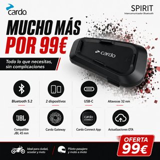 CARDO SPIRIT INTERCOMUNICADOR CASCO MOTO OFERTA
