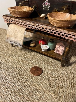 Lavandino doppio per casa delle bambole