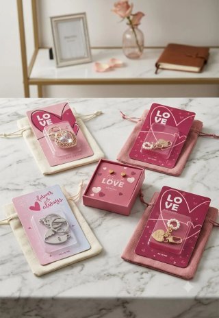 Set Regalo San Valentino: Portachiavi e Orecchini