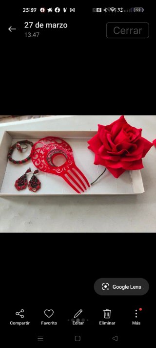 Vestido flamenco rojo con lunares negros