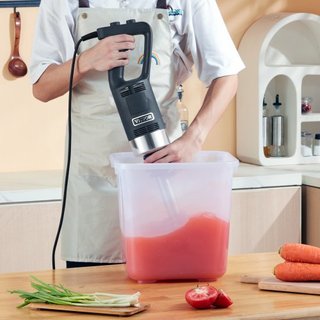 Mezclador de Inmersión Comercial, Batidora de Mano Pesada de 750 Vatios, Mezclador de Variedad de Velocidades con Cuchilla de Acero Inoxidable 304, Mezclador Portátil Multiusos para Sopa, Batido, ...