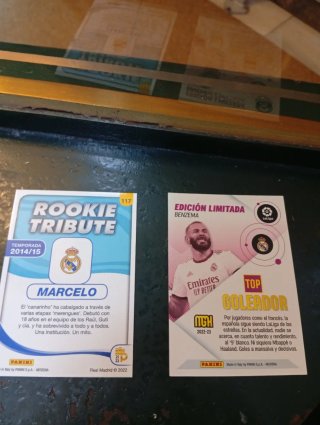 Lote cromos Real Madrid Marcelo y Benzema