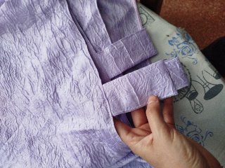 Tende lunghe lilla effetto crepizzato