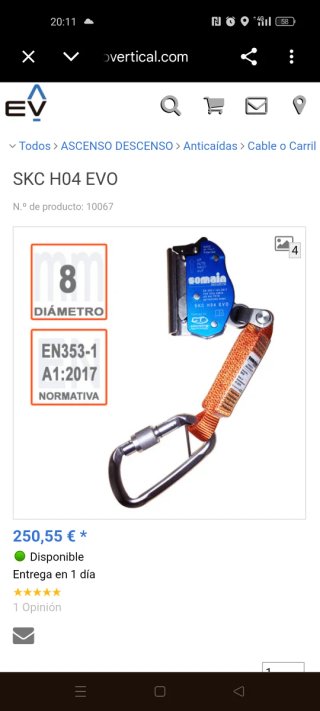 Anticaídas Irudek SKC H04 EVO