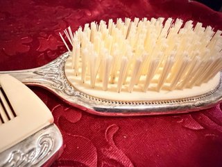 Set Tocador Antiguo Baño Plata