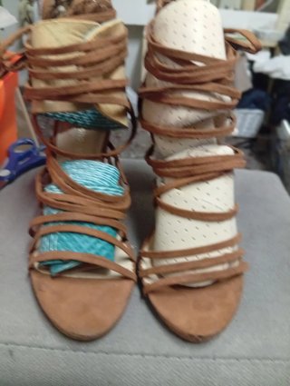 Sandalias gladiador cuero marrón