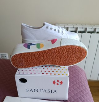 Zapatillas Superga plataforma multicolor T38 y 39