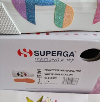 Zapatillas Superga plataforma multicolor T38 y 39