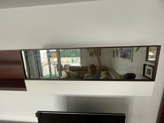 Mueble salón madera nogal maciza 5 módulos
