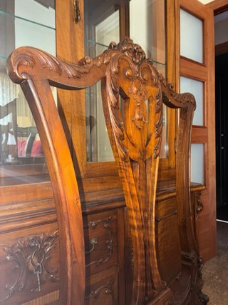 Sillas Madera Maciza Tallada Antiguas