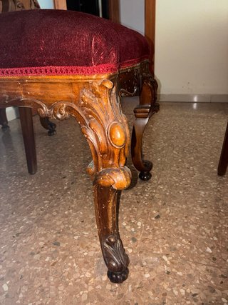 Sillas Madera Maciza Tallada Antiguas