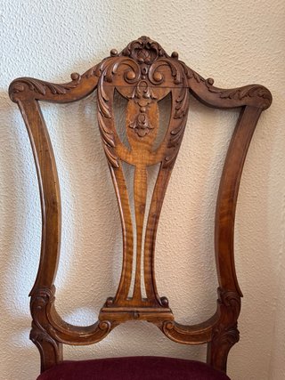 Sillas Madera Maciza Tallada Antiguas