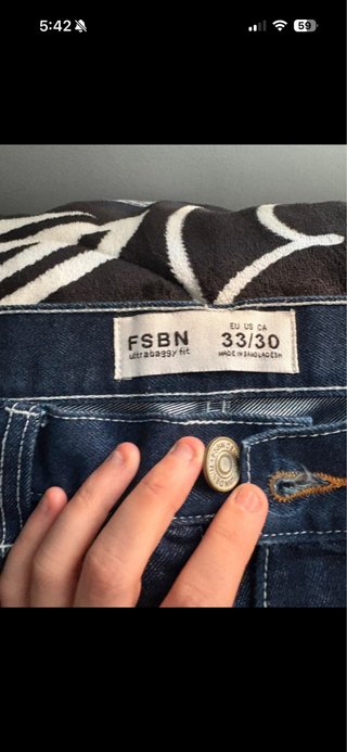 Pantalón baggy azul oscuro
