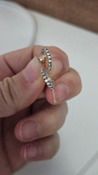 Pendientes Aro Circonitas Plata
