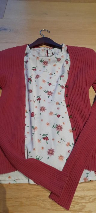 Conjunto Blusa y Chaqueta rosa