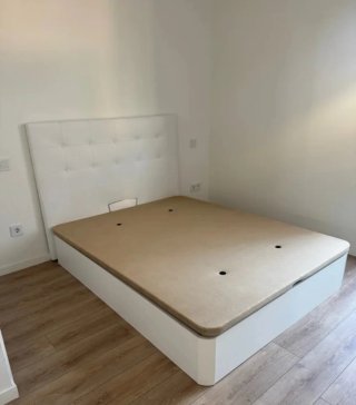 Canapé abatible 150×190 blanco en oferta