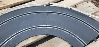 Polistil slot car curva parabolica completa.