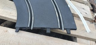 Polistil slot car curva parabolica completa.