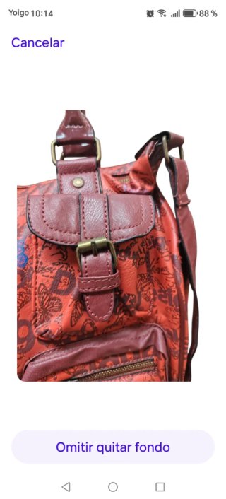 Bolso Desigual Piel Rojo y Burdeos Bandolera