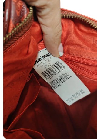 Bolso Desigual Piel Rojo y Burdeos Bandolera