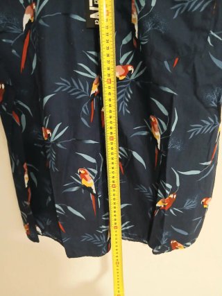 Camisa Jo&Na Estampada Loros Azul
