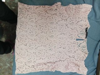 Top Zara Encaje Rosa Talla XS