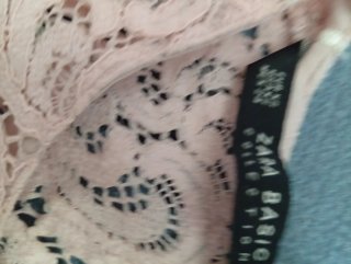 Top Zara Encaje Rosa Talla XS