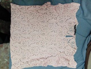 Top Zara Encaje Rosa Talla XS