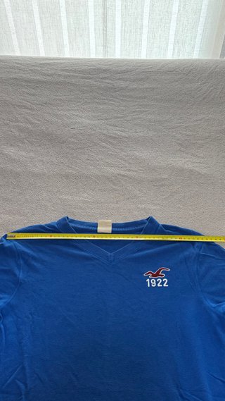 Camiseta Hollister V-Neck Azul Talla XL