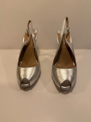 Zapatos de tacón Lodi plateados peep toe