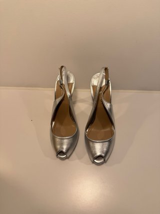 Zapatos de tacón Lodi plateados peep toe