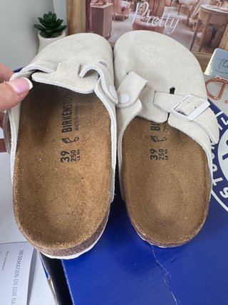 Zuecos Birkenstock Beige Talla 39