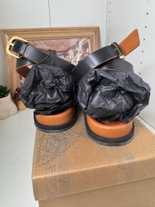 Sandalias FP Collection Negras y Naranja T.39