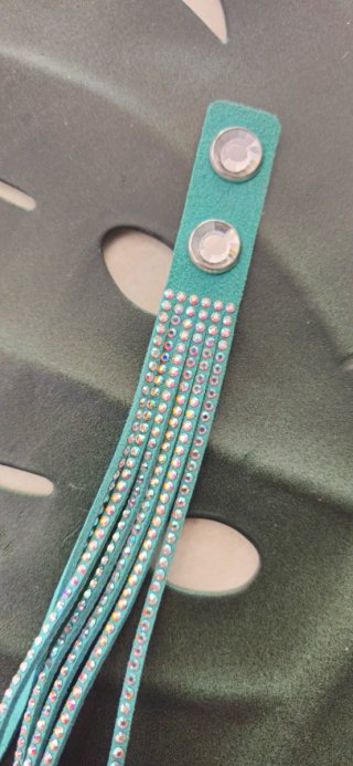 Pulsera Swarovski Turquesa y Plateada