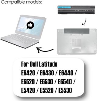 BLESYS T54FJ Batería 60Wh Dell Latitude E64 E65