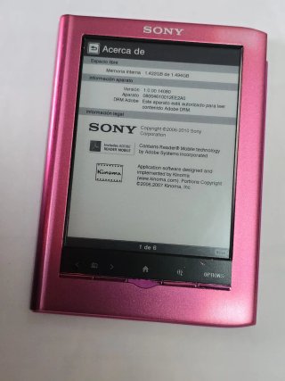 Sony PRS-350 Lector Ebook Rosa