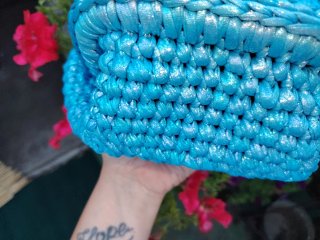 Clutch blu metallizzato