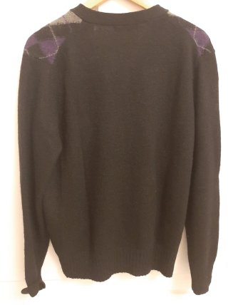 Chaqueta de lana y mohair con rombos
