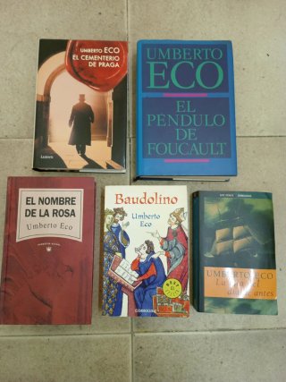 Lote 5 novelas Umberto Eco por 10€