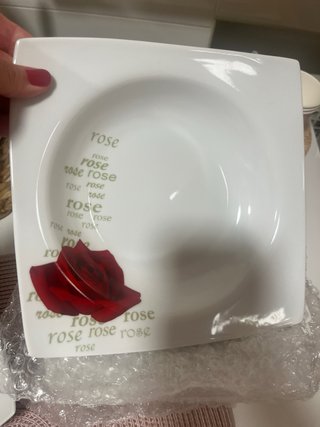 Juego de café con rosas Vajilla 6 servicios comple