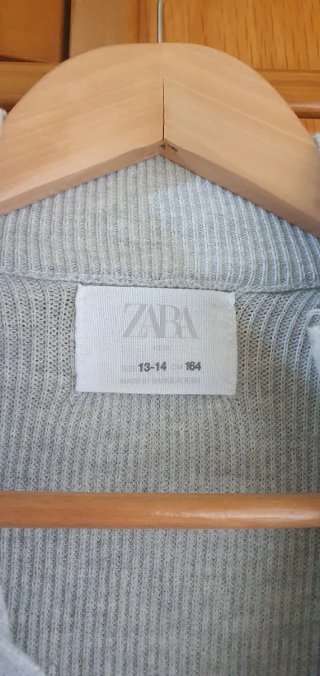 Chaqueta de punto gris con cremallera Niño