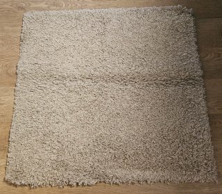 Alfombra pequeña beige/marrón poliéster
