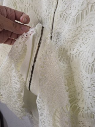 Vestido Zara encaje blanco T.M