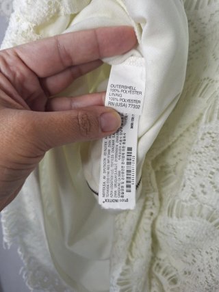 Vestido Zara encaje blanco T.M