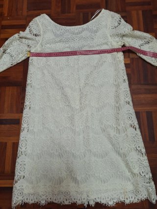 Vestido Zara encaje blanco T.M