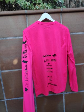 Camiseta New Balance Manga Larga Rosa
