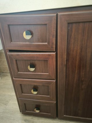Mueble de baño ALUMINIO y mármol