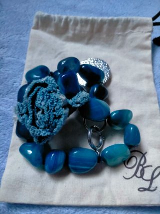 Pulsera Bimba y Lola flor piedras naturales