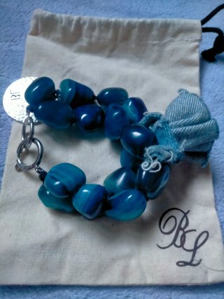 Pulsera Bimba y Lola flor piedras naturales