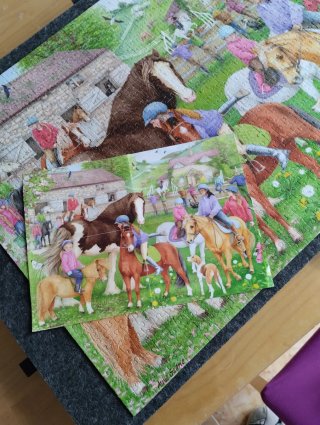 Puzzle 950 piezas Jumbo Riding School